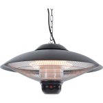Exkluzív halogén lámpás infra teraszfűtő fekete (BLACK EDITION) 2100W